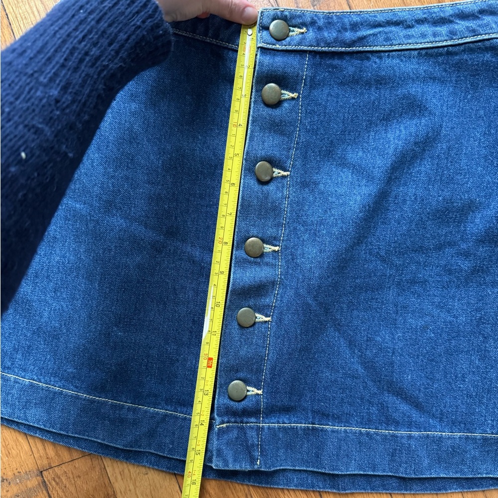 American Apparel Blue Denim Mini Skirt - Picture 3 of 5